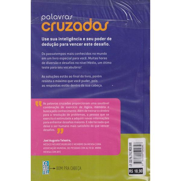 Imagem de Kit 3 Livros Coletânea Palavras Cruzadas Médio Folha Branca