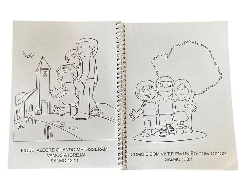 Imagem de Kit 3 Livros Colorindo Histórias Da Bíblia Com Espiral