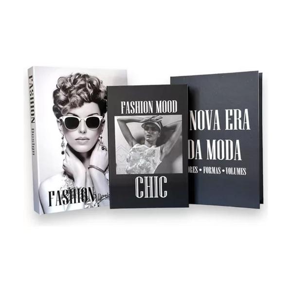 Imagem de Kit 3 Livros Fake Decoraçao Caixas Organizadores Porta Objeto Decorativo