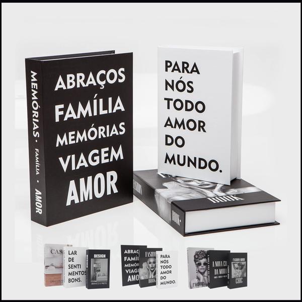 Imagem de Kit 3 Livros Fake Decoraçao Caixas Organizadores Porta Objeto Decorativo