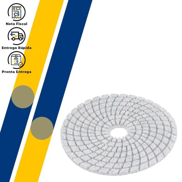 Imagem de Kit 3 Lixas Diamantada Branca 100mm 1500 Ecco Espiral Mirac