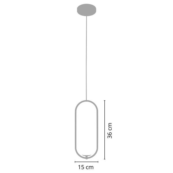 Imagem de Kit 3 Luminária Lustre Pendente Teto Arco Globo Lavabo Cobre