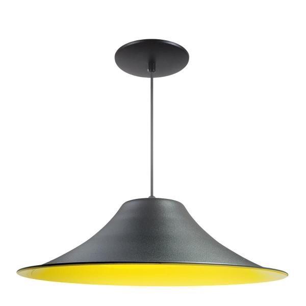 Kit 3 Luminária Pendente Chapéu Chinês Com Interior Amarelo Com Fiação 110/220v - Luminárias Navarro Imagem de Kit 3 Luminária Pendente Chapéu Chinês Com Interior Amarelo Com Fiação 110/220v