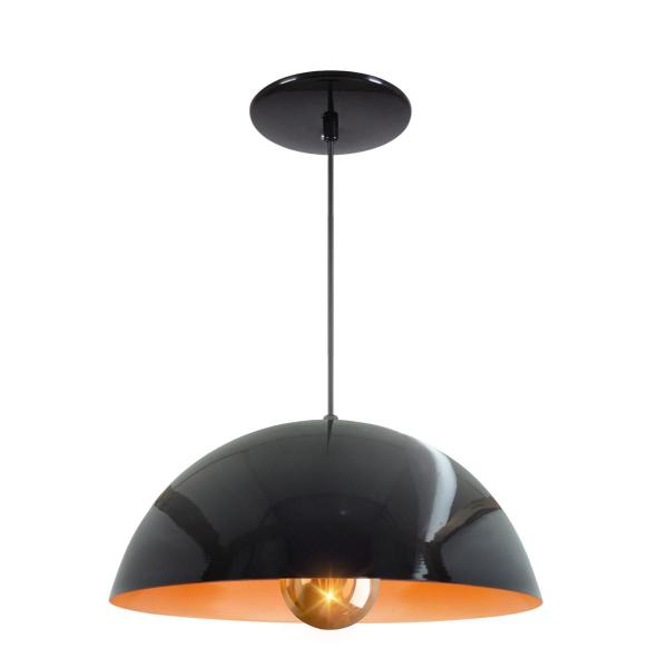 Kit 3 Luminária Pendente Meia Lua 40cm Com Interior Laranja Fiação 110/220v - Luminárias Navarro Imagem de Kit 3 Luminária Pendente Meia Lua 40cm Com Interior Laranja Fiação 110/220v