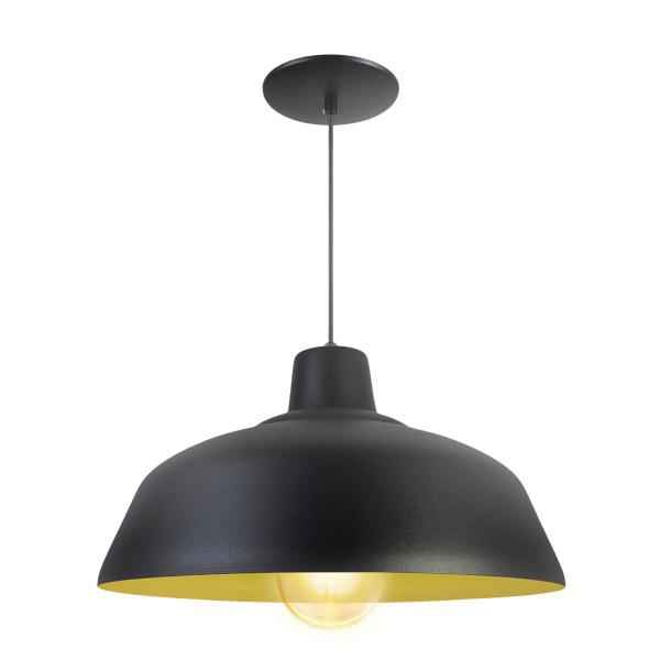 Kit 3 Luminária Pendente Retro 34cm Com Interior Amarelo Com Fiação 110/220v - Luminárias Navarro Imagem de Kit 3 Luminária Pendente Retro 34cm Com Interior Amarelo Com Fiação 110/220v