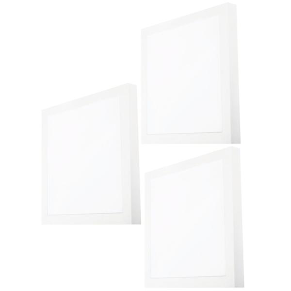 Imagem de Kit 3 Luminaria Plafon Led Avant de Sobrepor Quadrado 28x28