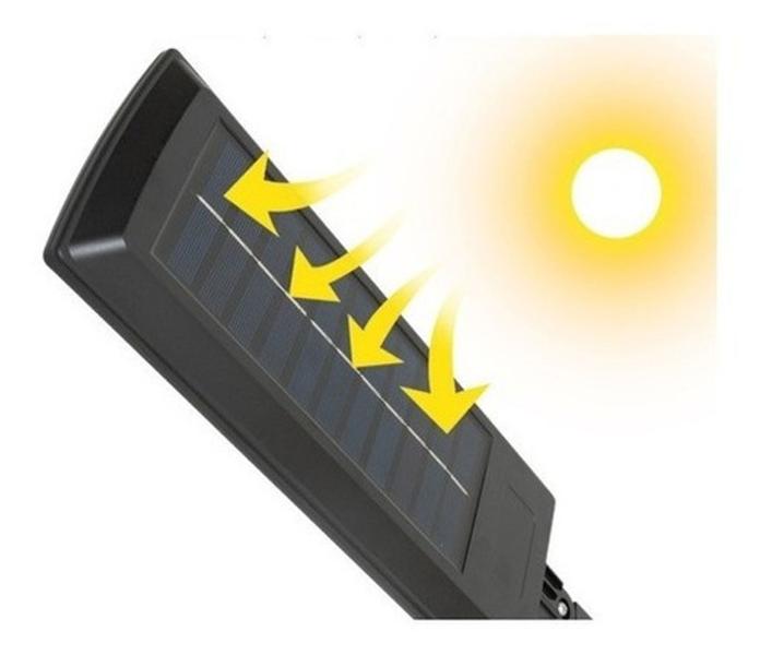 Imagem de Kit 3 Luminária Solar 300w Poste Refletor Led Potente Controle Remoto