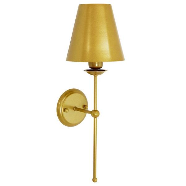 Imagem de Kit 3 Luminárias Arandela Tocheiro Cúpula Metal Cama Dourado