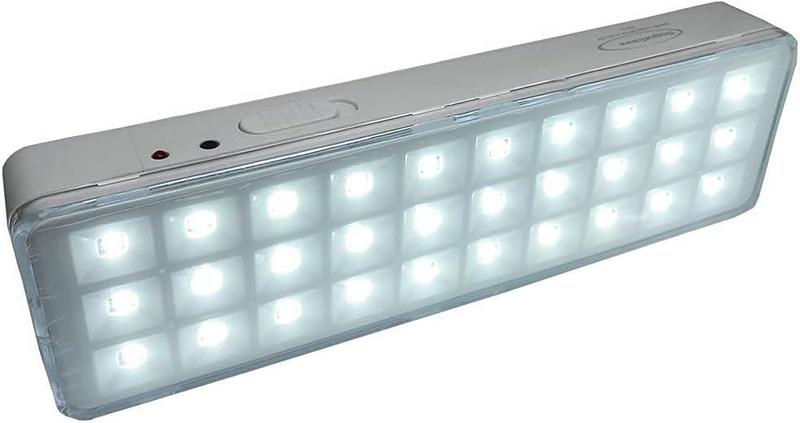 Kit 3 Luminárias Iluminação de Emergência 30 LEDS Slim - Segurimax Imagem de Kit 3 Luminárias Iluminação de Emergência 30 LEDS Slim