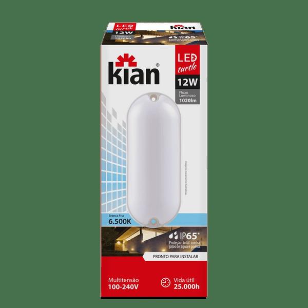 Imagem de Kit 3 Luminárias Led Tartaruga 12W Oval Branca Fria Bivolt