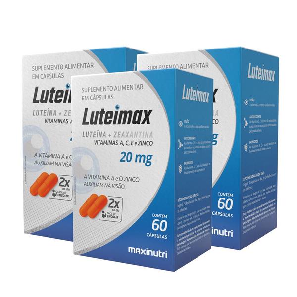 Imagem de Kit 3 Luteimax Luteina e Zeaxantina 20mg 60 Caps Maxinutri