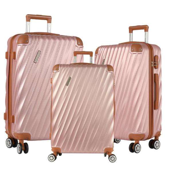 Imagem de Kit 3 Malas Para Viagem Pmg Premium Expansiva Rose Polo King