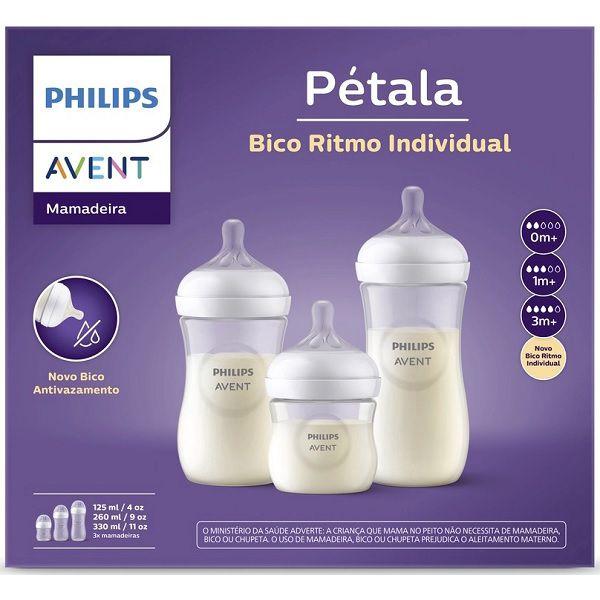 Imagem de Kit 3 Mamadeiras ANTI-COLIC Petala 125/260/330ML Philips AVENT SCD838/27