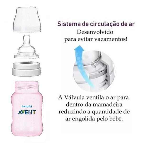 Imagem de kit 3 Mamadeiras Classic 125 / 260 / 330ml de 0 A 6 Meses Menino Menina Philips Avent