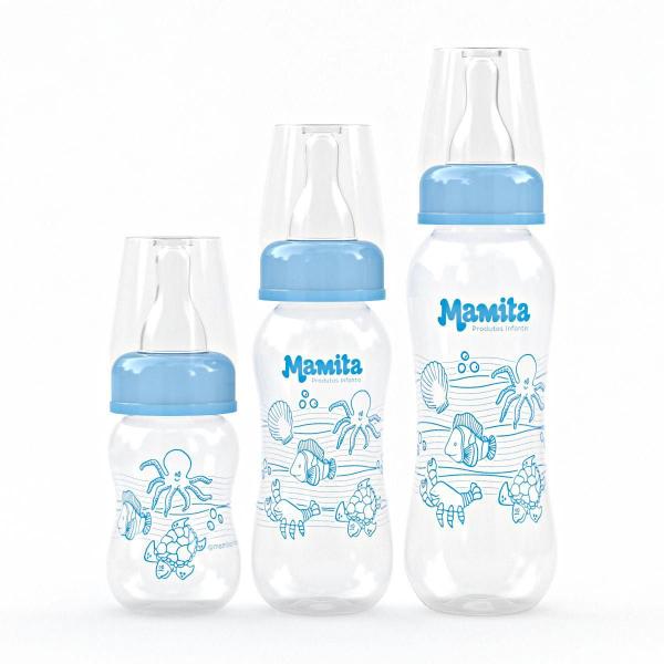 Imagem de Kit 3 Mamadeiras Mamita No Blister (80Ml - 150Ml - 240Ml)