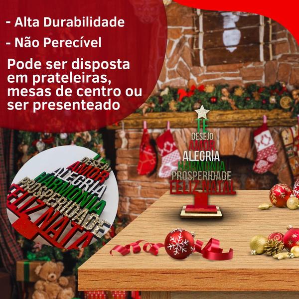 Imagem de Kit 3 Mini Árvore De Natal Decoração Enfeite Mesa Presente