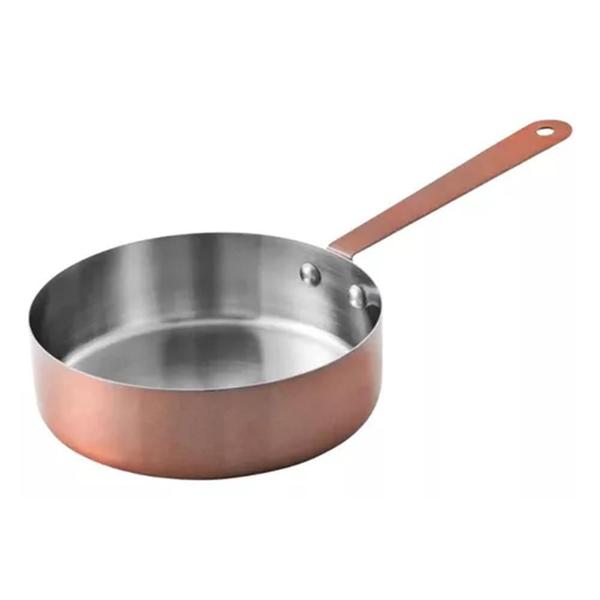 Imagem de Kit 3 Mini Frigideira Inox Servir Decorar Panelinha 11,5Cm