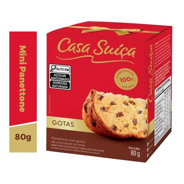 Imagem de Kit 3 Mini Panettone gotas de chocolate Casa Suíça