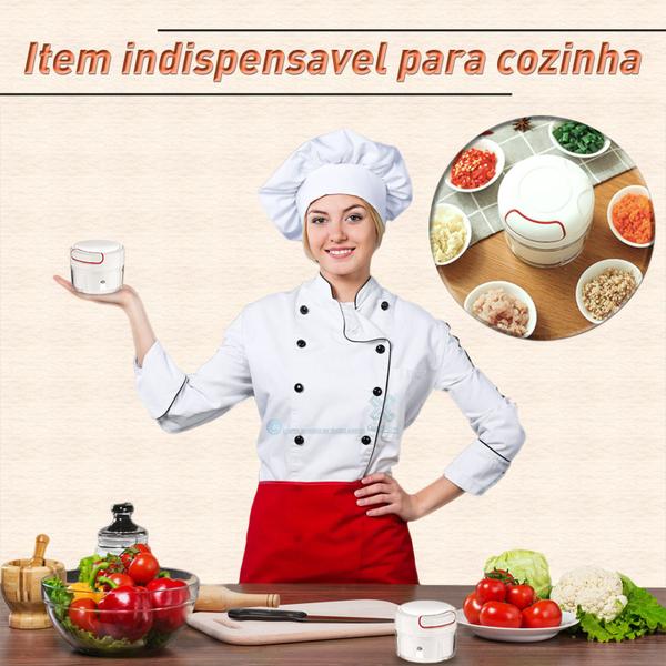 Imagem de Kit 3 Mini Processador Manual De Alimentos Picador Cebola Alho