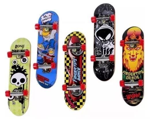 Imagem de kit 3 mini skatinho skate dedo fingerboard skateboard