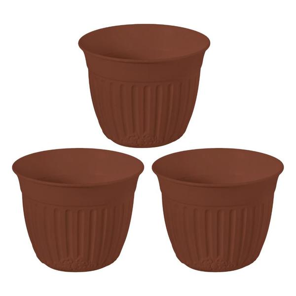 Imagem de Kit 3 Mini Vaso Plástico Plantas Suculentas Cacto Jardim