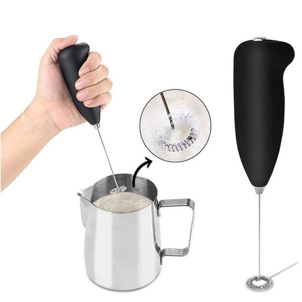 Imagem de Kit 3 Mixer Portatil Silencioso Mini Mixer Inox Misturador de Bebidas Shake Leite Café Ovos