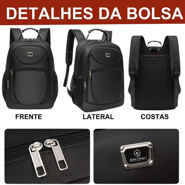 Imagem de Kit 3 Mochilas Bolsa Mala Resistente Notebook Multifuncional Trabalho Faculdade Unissex