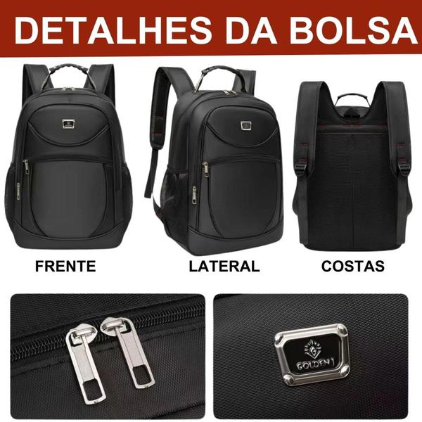 Imagem de Kit 3 Mochilas Bolsa Reforçada Notebook Resistente Trabalho Faculdade Coreana Prática Escolar