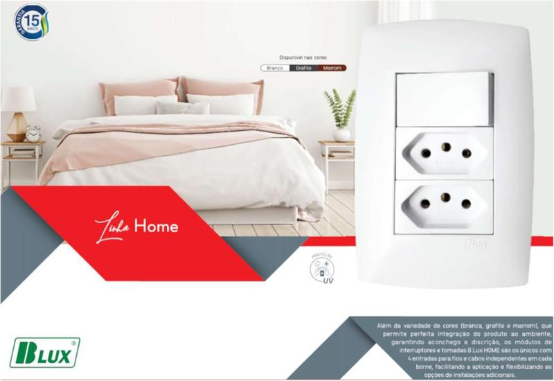 Kit 3 Modulo interruptor intermediário Four Way Home 10645-3 - B.Lux Home Imagem de Kit 3 Modulo interruptor intermediário Four Way Home 10645-3