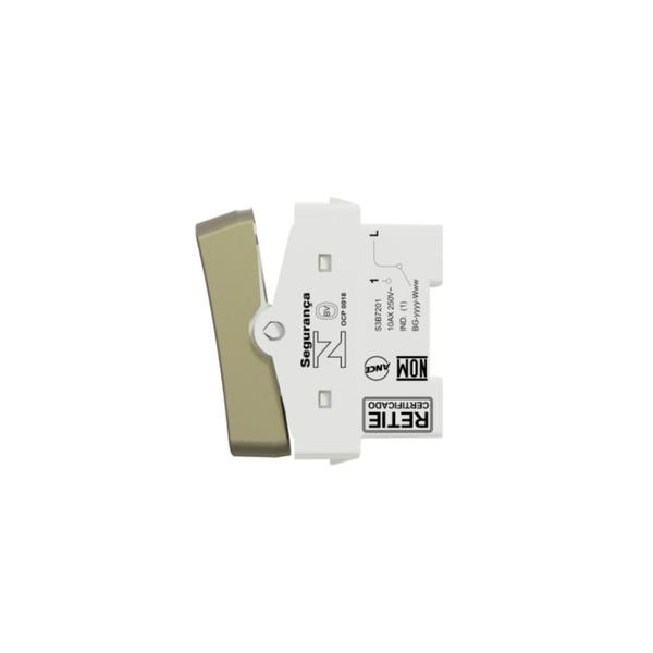 Kit 3 Modulo Interruptor Simples Miluz Dourado Schn S3B72013 - Schneider Imagem de Kit 3 Modulo Interruptor Simples Miluz Dourado Schn S3B72013