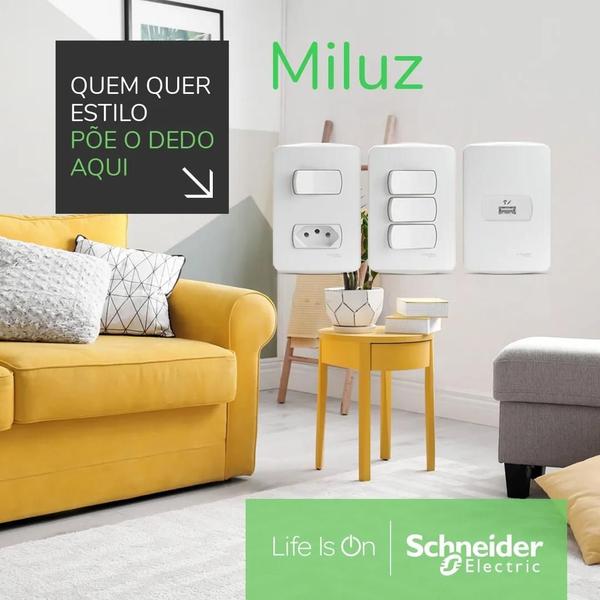 Imagem de Kit 3 Modulos Tomada 10A Grafite Miluz S3B70341 Schneider