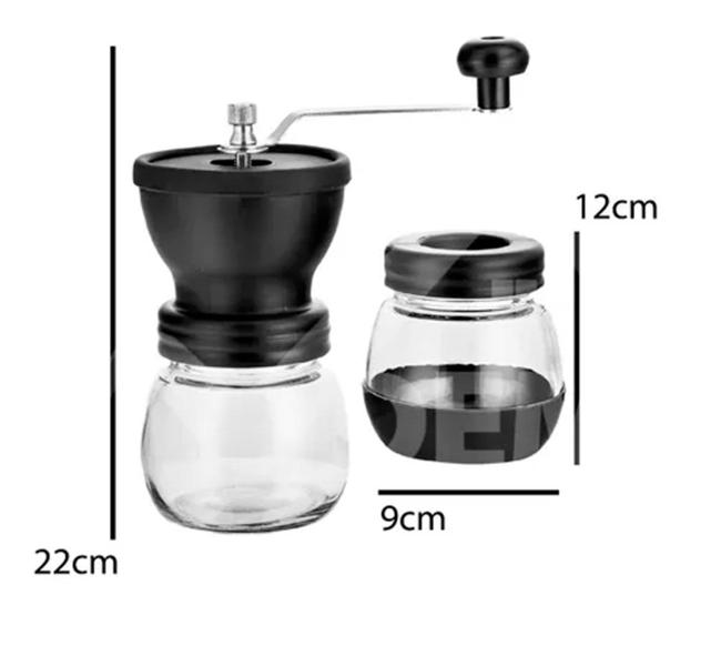 Imagem de Kit 3 Moedor De Café Manual Com Recipiente 18,5X17,5Cm