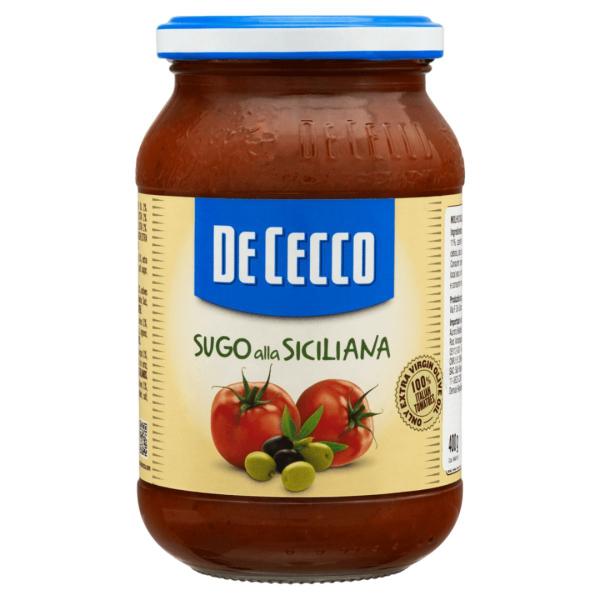 Imagem de Kit 3 Molho Ao Sugo alla Siciliana Azeitona De Cecco 400g