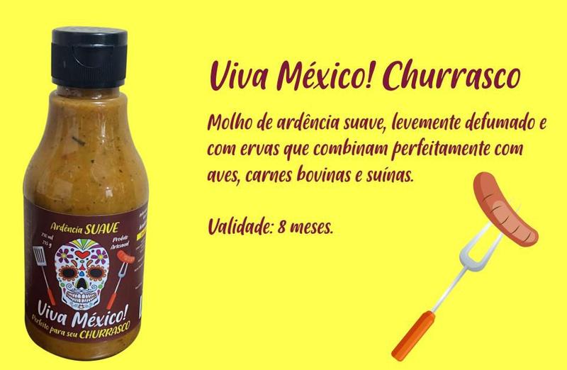 Kit 3 Molho Pimenta Gourmet Artesanal Temperos Tradicional Alho Churrasco Viva México 210 ml cada Imagem de Kit 3 Molho Pimenta Gourmet Artesanal Temperos Tradicional Alho Churrasco Viva México 210 ml cada