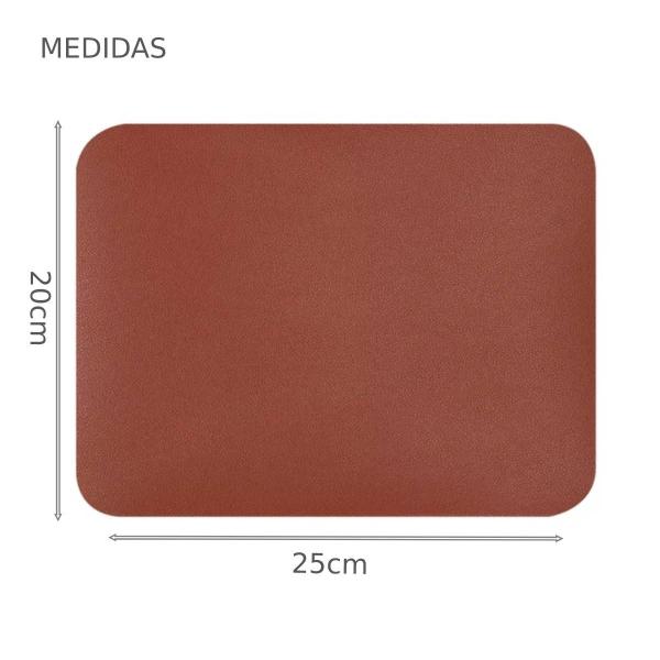 Imagem de Kit 3 Mouse Pad 25x20cm Marrom Castor Pequeno Sintético Fino Antiderrapante