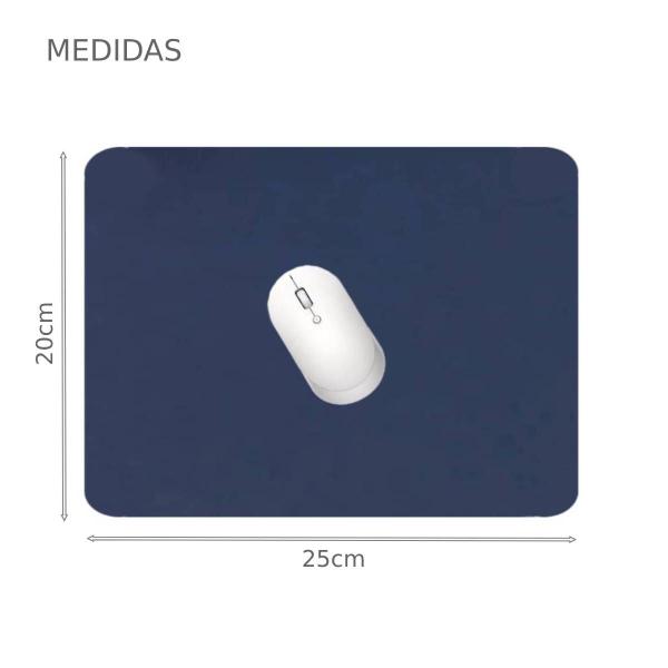 Imagem de Kit 3 Mouse Pad 25x20cm Pequeno Tapete De Mesa Em Sintético Impermeável Azul Marinho