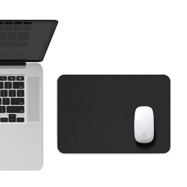 Imagem de Kit 3 Mouse Pad Pequeno 25x20cm Quadrado Preto Slim Premium Em Sintético Impermeável