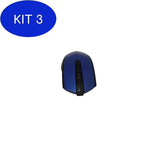 Kit 3 Mouse Recarregavel Mb54326 Mbtech Imagem de Kit 3 Mouse Recarregavel Mb54326 Mbtech