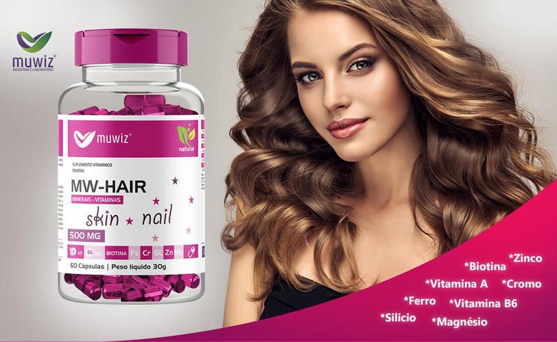 Imagem de KIT 3 MW HAIR 60 Cápsulas 500mg MUWIZ