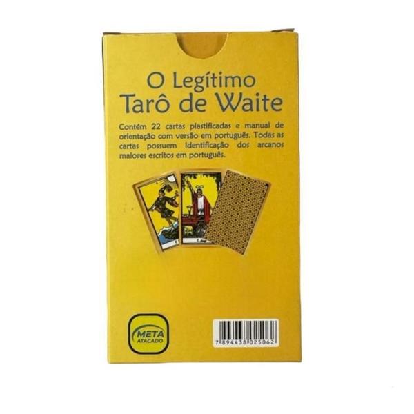 Imagem de Kit 3 O Legítimo Taro Waite 22 Cartas Plastificado Manual