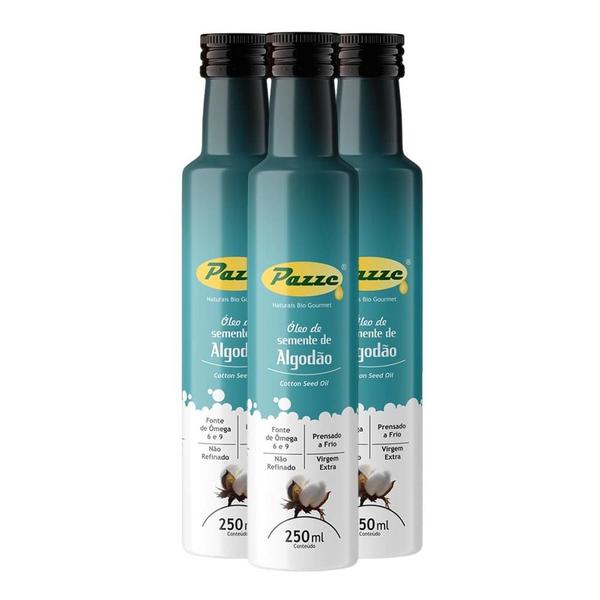 Imagem de Kit 3 Óleo de Algodão Pazze 250ml