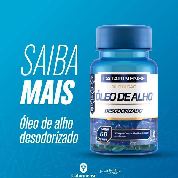 Kit 3 Óleo De Alho Catarinense C/ 60 Cápsulas Sabor Sem Sabor Imagem de Kit 3 Óleo De Alho Catarinense C/ 60 Cápsulas Sabor Sem Sabor