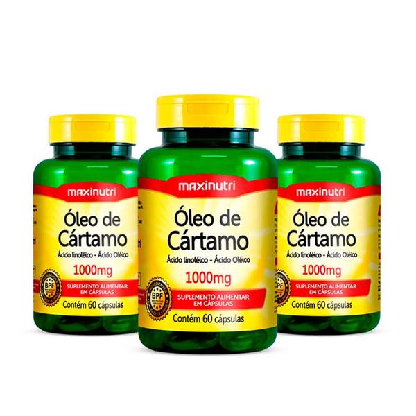 Imagem de Kit 3 Óleo de Cartamo 1000mg 60 Capsulas Maxinutri