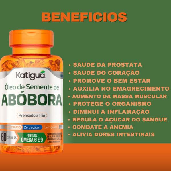 Kit 3 Oleo de Semente de Abobora 1000G 60CAPS - Katiguá Imagem de Kit 3 Oleo de Semente de Abobora 1000G 60CAPS