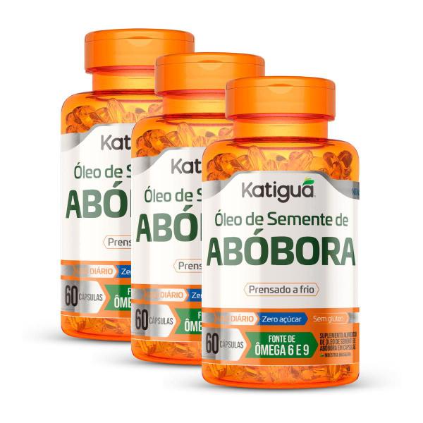 Kit 3 Oleo de Semente de Abobora 1000G 60CAPS - Katiguá Imagem de Kit 3 Oleo de Semente de Abobora 1000G 60CAPS