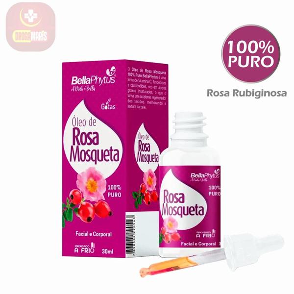 Imagem de kit 3 Óleo Rosa Mosqueta rosa Rubiginosa 30ml 100% puro e natural Bellaphytus