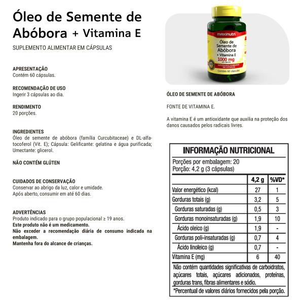Kit 3 Óleo Semente de Abóbora + Vitamina E 60 Cáps Maxinutri Imagem de Kit 3 Óleo Semente de Abóbora + Vitamina E 60 Cáps Maxinutri