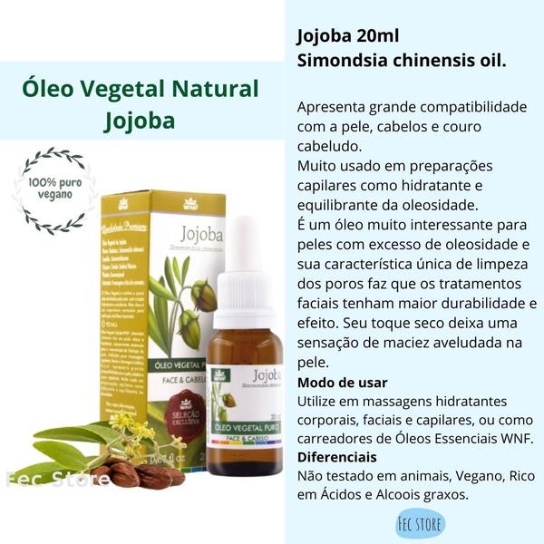 Imagem de Kit 3 Óleo Vegetal de Jojoba WNF 20ml Prensado à Frio