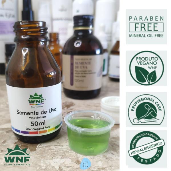 Kit 3 Óleo Vegetal Puro Semente de Uva WNF 50ml Imagem de Kit 3 Óleo Vegetal Puro Semente de Uva WNF 50ml