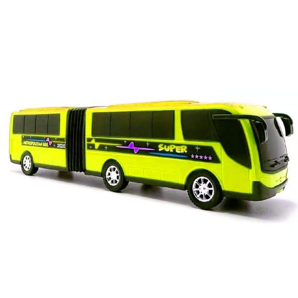 Imagem de Kit 3 Ônibus Grande Brinquedo Sanfonado Miniatura Articulado